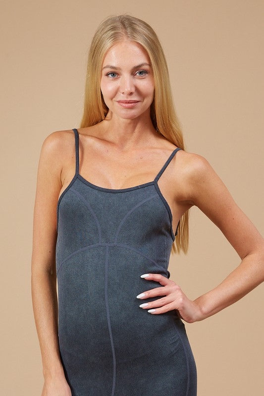 ANWND Washed Sleeveless Back Straps Jumpsuit - WILD FLIER GIFTS AND APPAREL