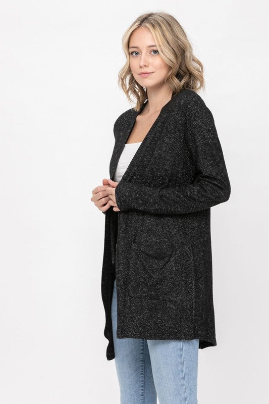 Basic Open Front Long Sleeve Soft Knit Cardigans - WILD FLIER GIFTS AND APPAREL