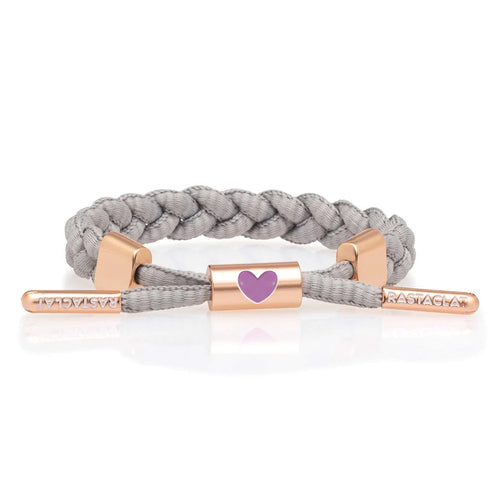 Rastaclat I Love U Light Grey Love Collection Solid Braided Signature Bracelet - WILD FLIER GIFTS AND APPAREL