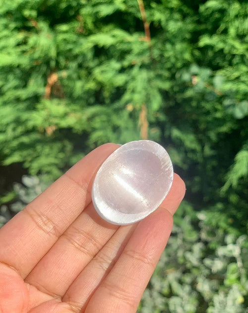 Selenite Worry Stones - WILD FLIER GIFTS AND APPAREL