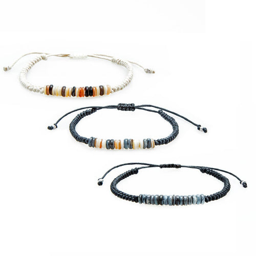 Lotus and Luna Braided Puka Men's Bracelets - WILD FLIER GIFTS AND APPAREL