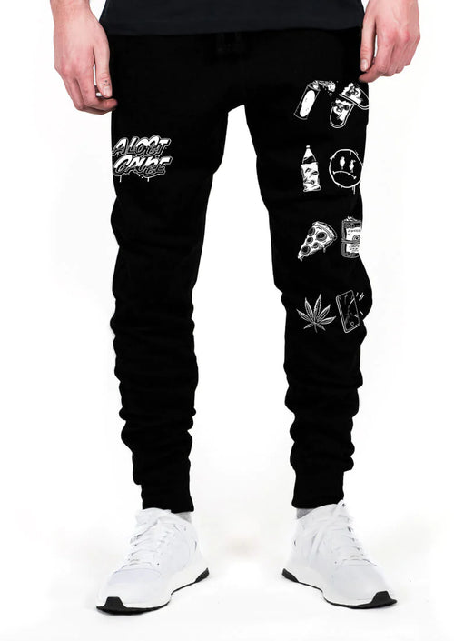 A Lost Cause Hustlin Track Pant-Black - WILD FLIER GIFTS AND APPAREL