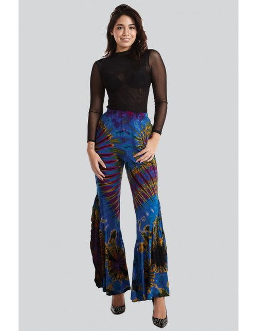 Kathmandu Imports Tie Dye Bell Bottom Pant with Split - WILD FLIER GIFTS AND APPAREL