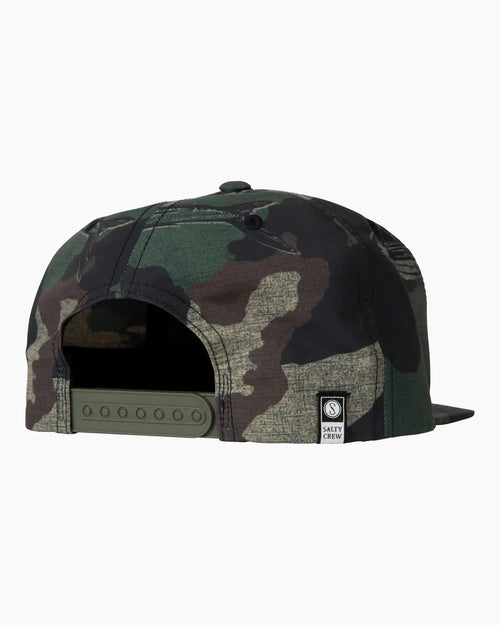 Salty Crew Alpha Tech Camo 5 Panel Hat - WILD FLIER GIFTS AND APPAREL