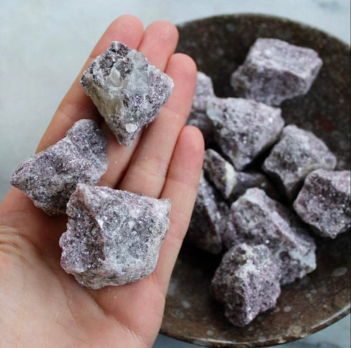 Pebble House Raw Lepidolite Crystals & Stones - WILD FLIER GIFTS AND APPAREL