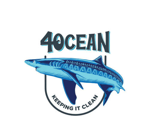4 Ocean Keeping It Clean Shark Sticker - WILD FLIER GIFTS AND APPAREL