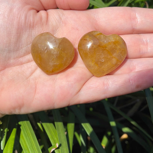 Pebble House Hematoid Quartz Heart Shaped Gemstone Crystals - WILD FLIER GIFTS AND APPAREL