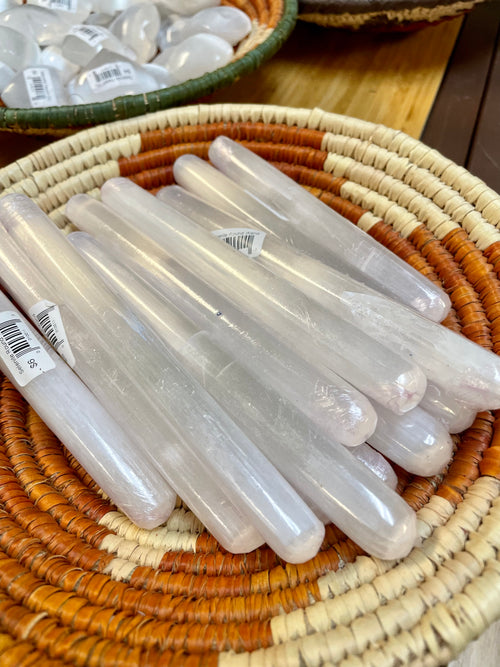 Pebble House Selenite-Faceted Wands - WILD FLIER GIFTS AND APPAREL