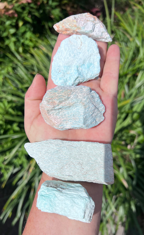 Pebble House Raw Amazonite- Large - WILD FLIER GIFTS AND APPAREL