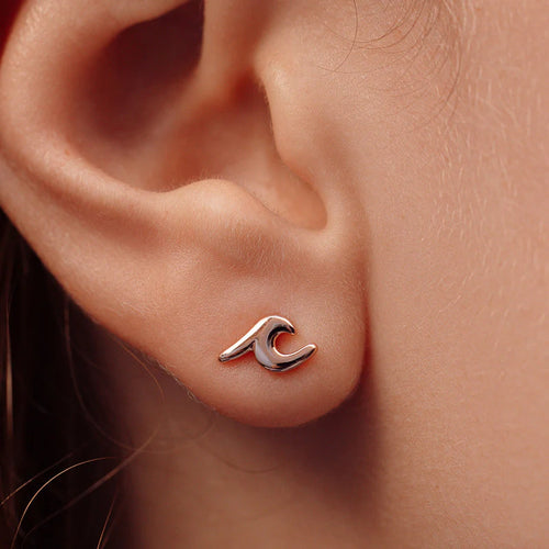 Pura Vida Rose Gold Wave Stud Earrings - WILD FLIER GIFTS AND APPAREL