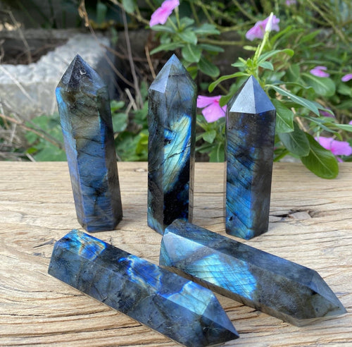 Pebble House Gemstone Tower- Labradorite - WILD FLIER GIFTS AND APPAREL