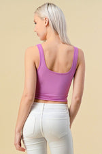 Heart & Hips Ribbed Rounded Square Neck Tank Tops - WILD FLIER GIFTS AND APPAREL