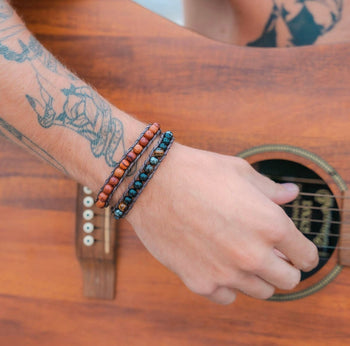 Lotus & Luna Surf Rider Men's Bracelet Assorted Stone Collection - WILD FLIER GIFTS AND APPAREL
