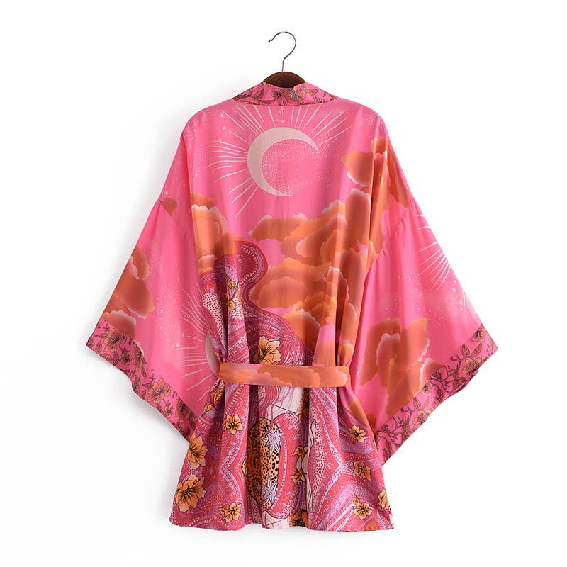 Bohemian Moon Kimono - Small Size | WILD FLIER GIFTS AND APPAREL