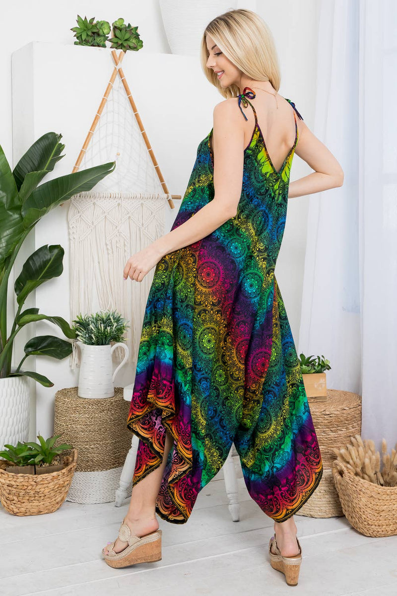 Rainbow Mandala Harem Jumpsuit