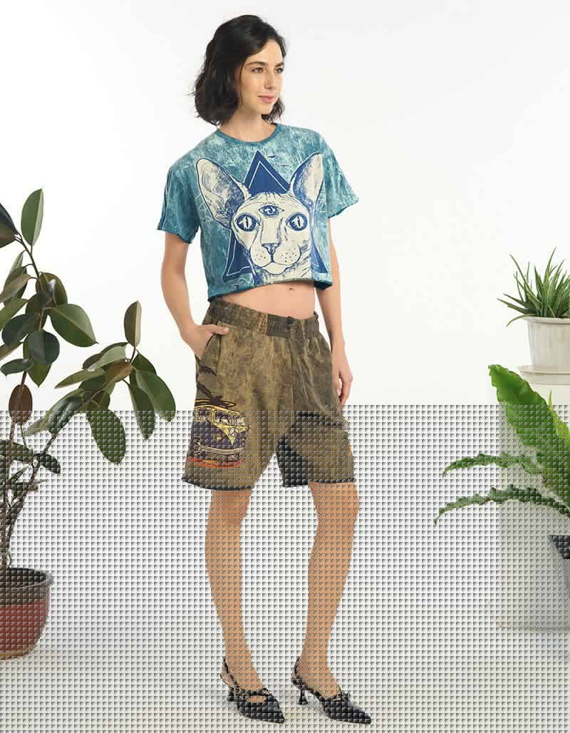 Sphinx Cat Crop Top | WILD FLIER GIFTS AND APPAREL