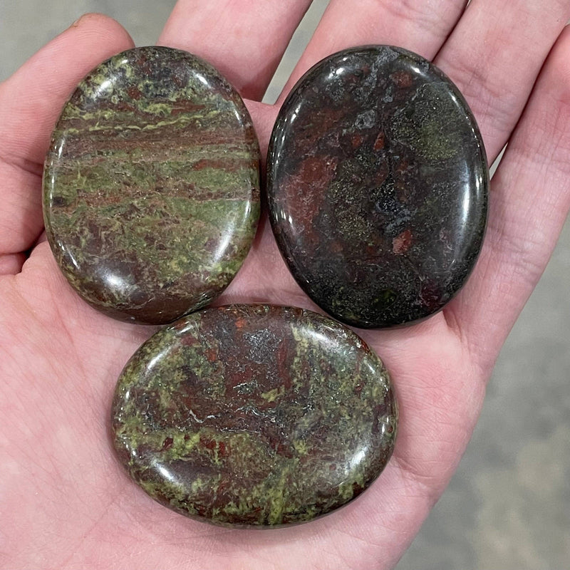 Gemstone Palm Stone 45mm: Moss Agate | WILD FLIER GIFTS AND APPAREL