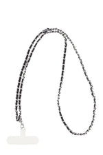 Crossbody Metal Wrapped Vegan Leather Phone Chain
