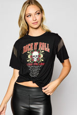 Rock N Roll Chain Fringe Cropped Tee | WILD FLIER GIFTS AND APPAREL