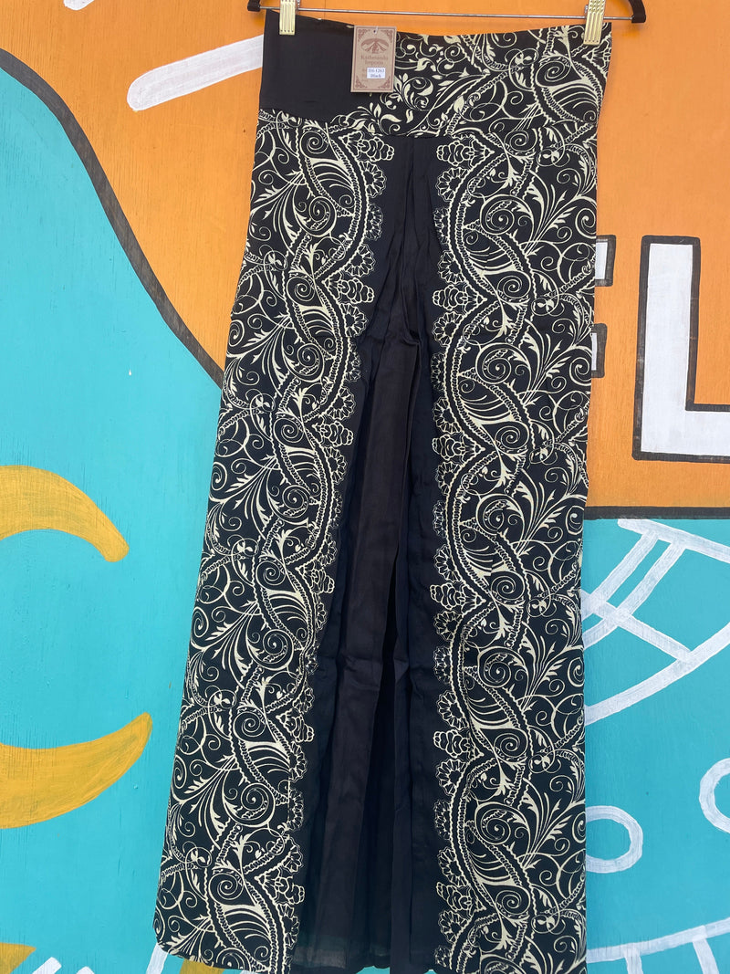 Autumn Paisley Print Split Front Pants | WILD FLIER GIFTS AND APPAREL