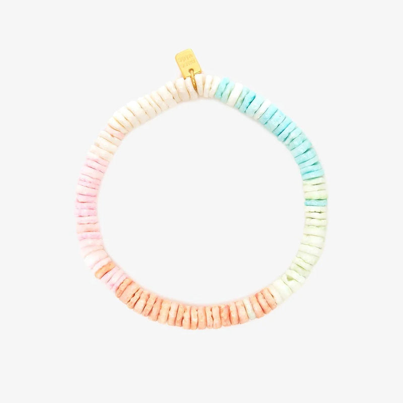 Pura Vida Pink Sands Pastel Puka Stretch Bracelet