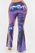 Metallic Bell Bottom Flared Pants | WILD FLIER GIFTS AND APPAREL