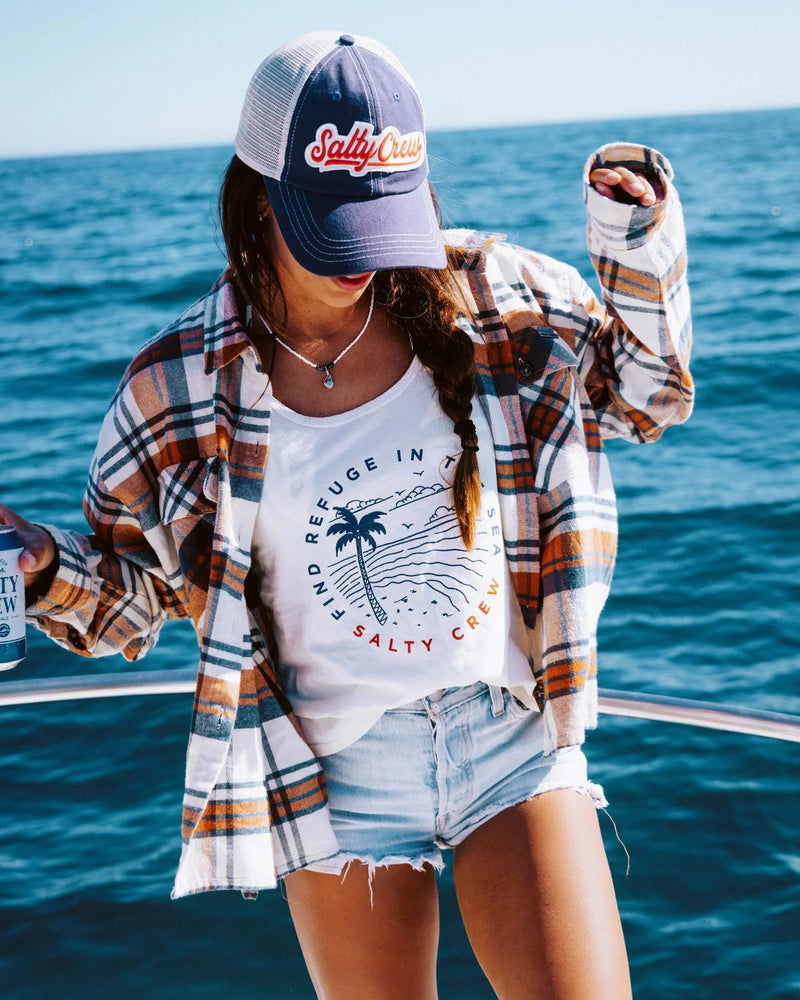 Salty Crew Fireworks Classic Tank - Off White | WILD FLIER GIFTS AND APPAREL