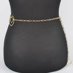 Heart Shape And O Ring Metal Chain Belt PB8612: GD | WILD FLIER GIFTS AND APPAREL