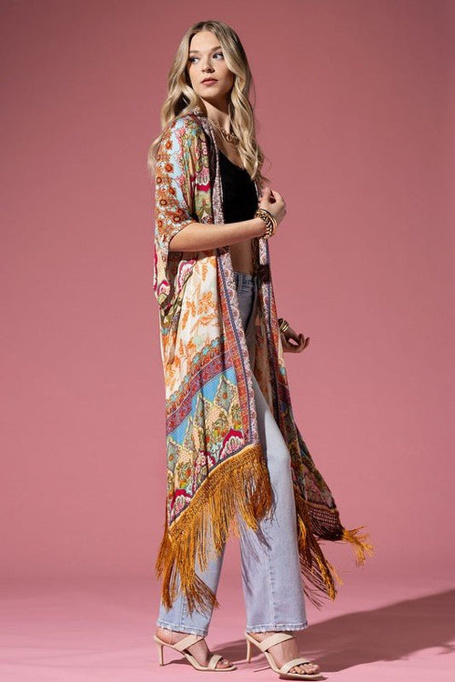Cairo Fringe Kimono | WILD FLIER GIFTS AND APPAREL