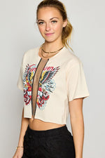 Forever Love Middle Chain Cropped Top | WILD FLIER GIFTS AND APPAREL