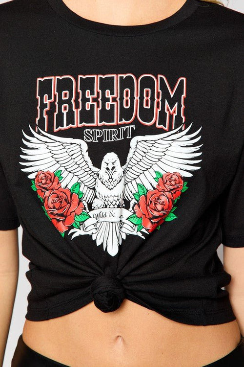 Freedom Spirit Graphic Fringe Tee | WILD FLIER GIFTS AND APPAREL