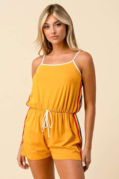 Ami Romper with Rainbow Side Detail
