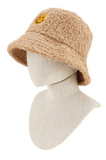 Fleece Bucket Hats with Smile Accent