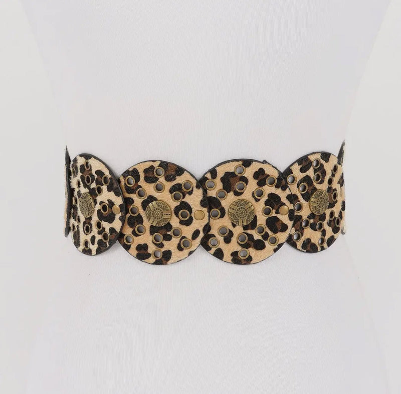 Faux Animal Fur Disc Belts | WILD FLIER GIFTS AND APPAREL