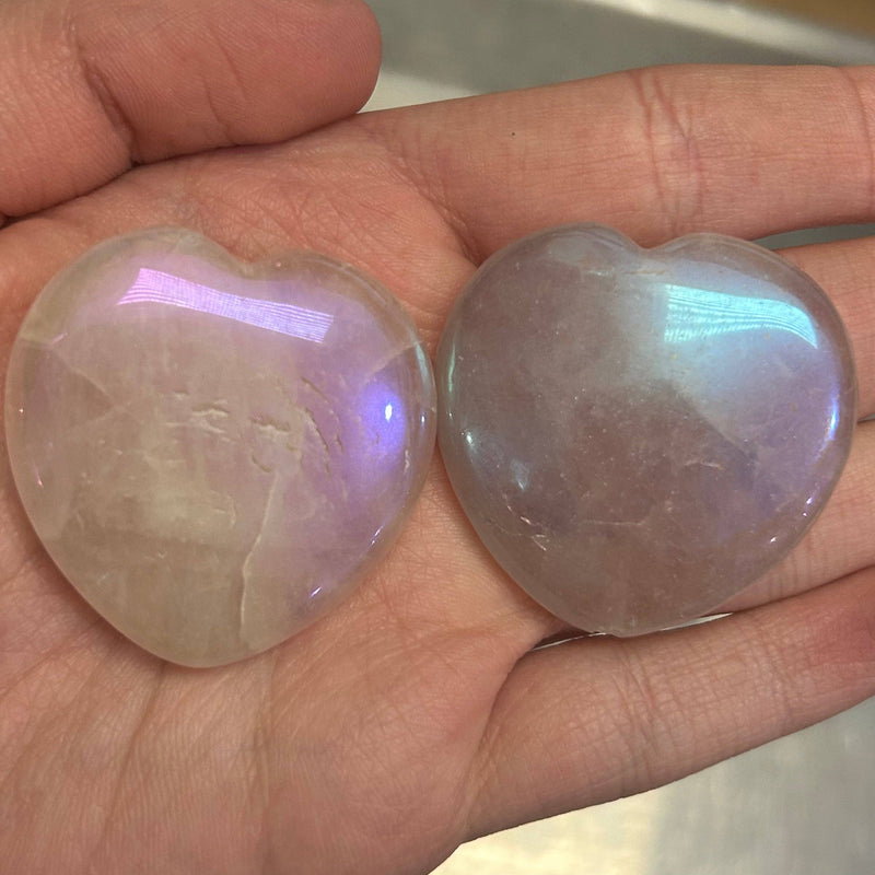 Angel Aura Rose Quartz Heart Bead with Pre-Drilled Hole | WILD FLIER GIFTS AND APPAREL