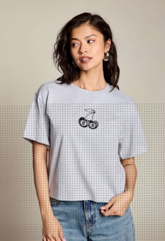 Cherry 8 Ball Graphic Crop Tee | WILD FLIER GIFTS AND APPAREL