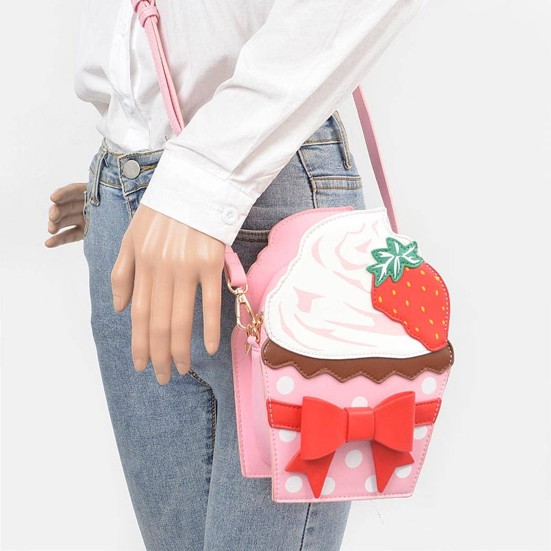 Ice Cream Sundae Crossbody Bag: PK | WILD FLIER GIFTS AND APPAREL
