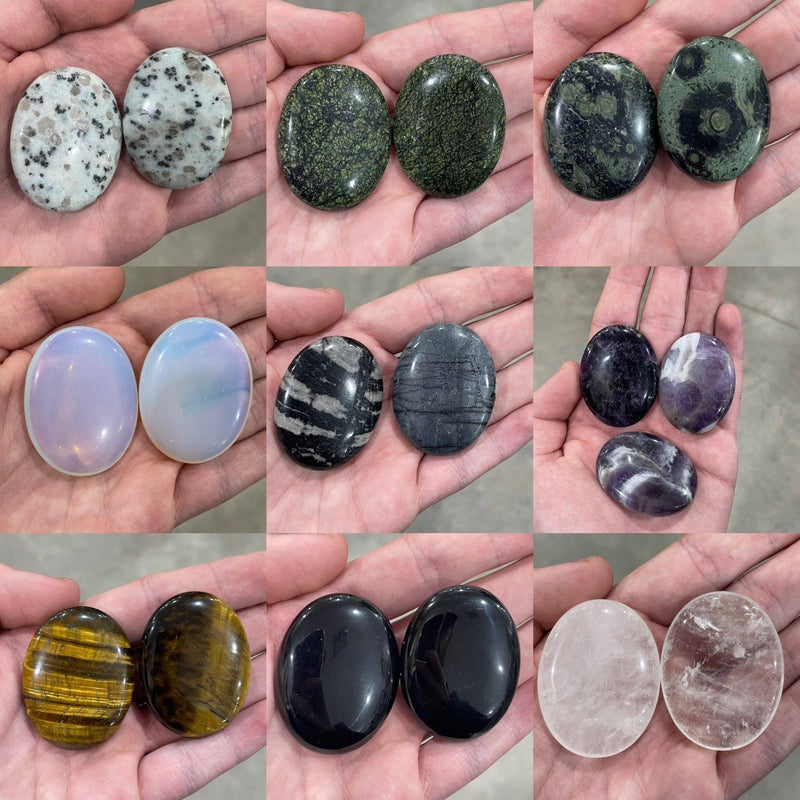 Gemstone Palm Stone 45mm: Spider Web Jasper | WILD FLIER GIFTS AND APPAREL