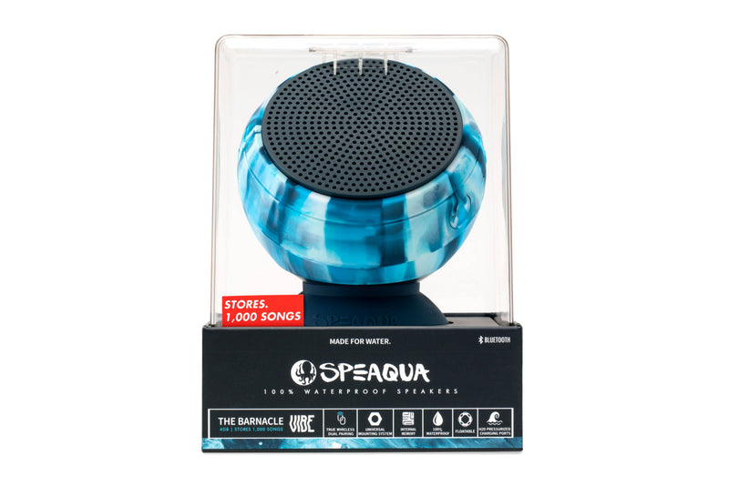 Speaqua The Barnacle Pro 100% Waterproof 8g Bluetooth Speaker - Tidal Blue | WILD FLIER GIFTS AND APPAREL