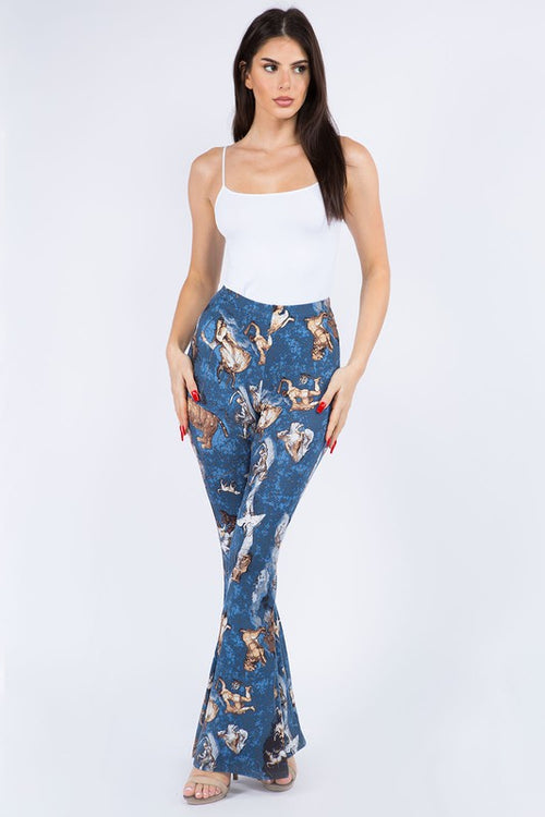 Horoscope Printed Flared Long Pants | WILD FLIER GIFTS AND APPAREL