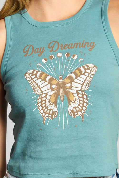 “Day Dreaming Butterfly” Graphic Tank Top