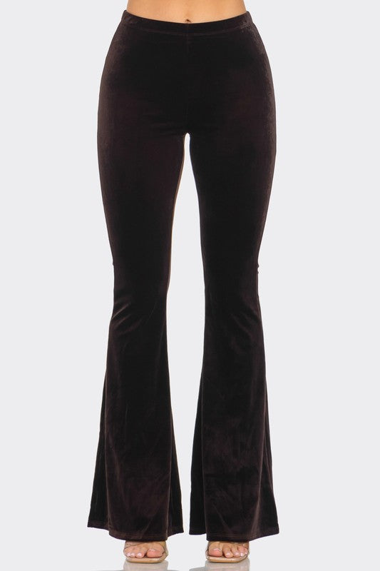 Velvet Long Flared Pants | WILD FLIER GIFTS AND APPAREL