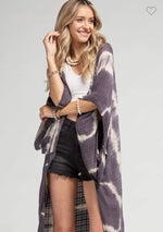 Macchia di Ruggine Tie Dye Kimono With Crochet Accent - WILD FLIER GIFTS AND APPAREL