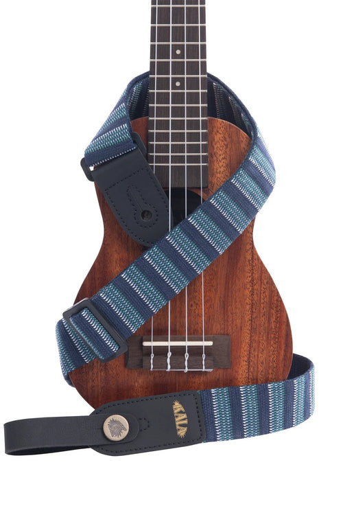 Kala Blue Stripe Handmade Ukulele Strap | WILD FLIER GIFTS AND APPAREL
