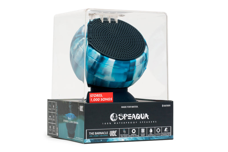 Speaqua The Barnacle Vibe 100% Waterproof 8g Bluetooth Speaker - Tidal Blue | WILD FLIER GIFTS AND APPAREL