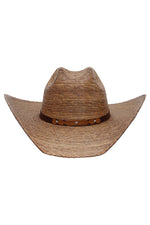 Closed Cutter Palm Straw Cowboy Hat: Tan