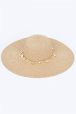 Summer Hat with Multi Seashells: BG | WILD FLIER GIFTS AND APPAREL