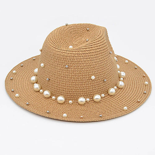 Beaded Fedora Hat: Black | WILD FLIER GIFTS AND APPAREL