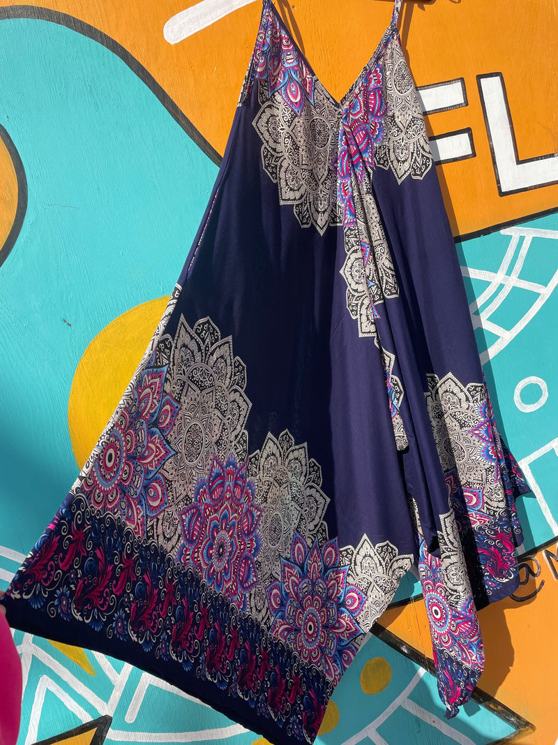 Mandala Print Rayon Harem Jumpsuit : One Size | WILD FLIER GIFTS AND APPAREL