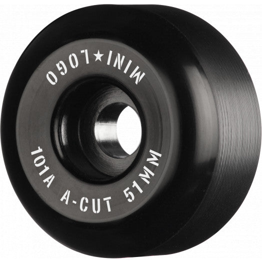 Mini Logo Skateboard Wheels A-Cut “2” 51mm 101A Black 4-Pack